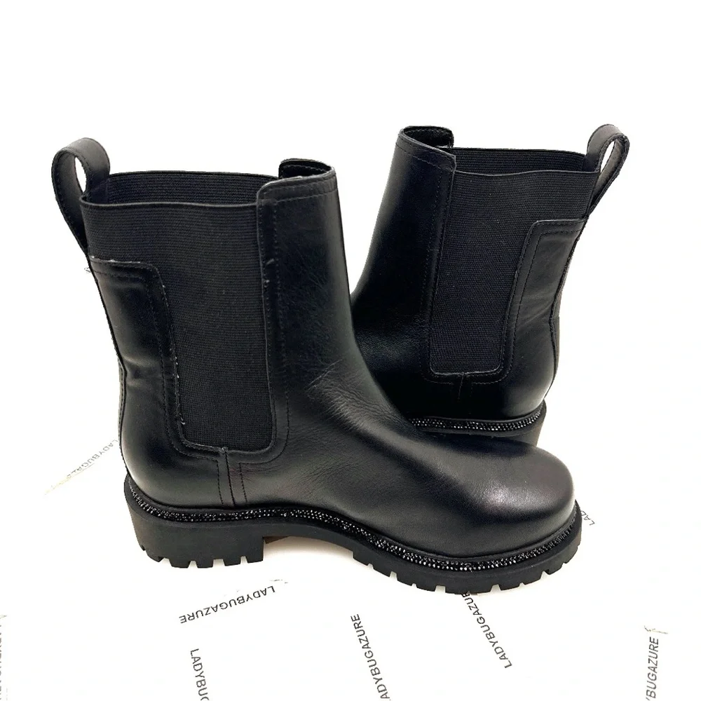 NWOB DKNY Women’s Rick Slip On Bootie Black Leather Size 7.5 - Picture 7 of 17